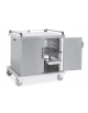 Carrello prime colazioni in acciaio inox, per distribuzione con vassoi personalizzati  - cm 104x76x99h