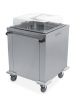 Carrello sollevatore cesti neutro in acciaio inox  - portata 5 / 9 cesti - cm 76x79,4x93/108h
