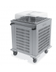 Carrello sollevatore cesti refrigerabile in acciaio inox  - portata 5 / 9 cesti - cm 76x79,4x93/108h