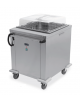 Carrello sollevatore cesti riscaldato in acciaio inox  - portata 6 / 9 cesti - cm 76x79,4x93/108h