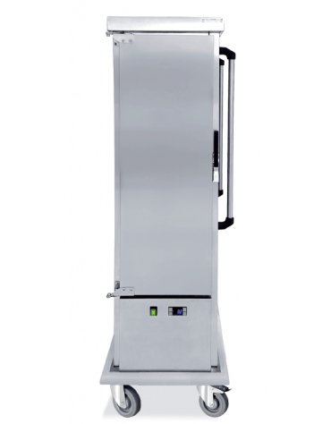 Armadio portateglie refrigerato in acciaio inox - refrigerazione ventilata +2°C +10°C - portata 16 Teglie 1/1 GN - cm 55,5x79,5x
