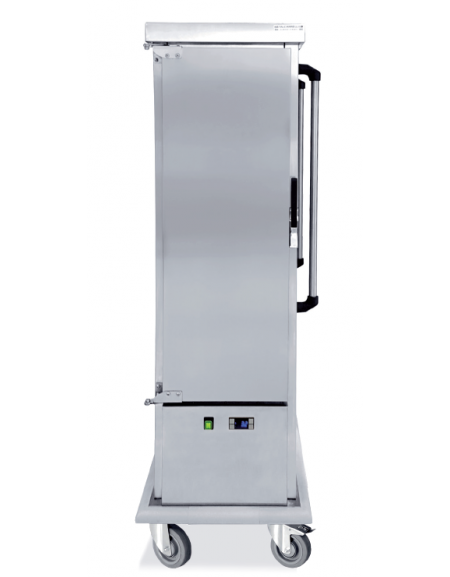 Armadio portateglie refrigerato in acciaio inox - refrigerazione ventilata +2°C +10°C - portata 16 Teglie 1/1 GN - cm 55,5x79,5x
