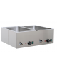 Tavola calda da banco in acciaio inox - capacità 3xGN 1/1 - temperature differenziate - cm 106x60x24h