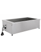 Tavola calda da banco a secco in acciaio inox - vasca unica x GN3/1 - potenza 2x1000w - cm 115x61x34h
