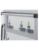 Carrello termico armadiato - 3xGN1/1 - temp. differenziate - 3 vani inferiori (2 neutri +1 caldo),guide stampate - cm 134x72x96h