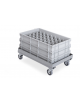 Carrello portacestelli per lavastoviglie in acciaio inox, solo base da cm 61x41 - Dimensioni cm 62x42x19h
