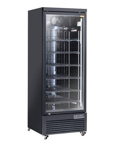 Congelatore porta a vetro e spot luminoso 270Lt - refrigerazione statica con ventola di assistenza - mm 595x640x1865h