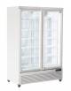 Armadio congelatore con doppia porta a vetro capacità 1.080 Lt - refrigerazione ventilata -18° -22°C  - cm 134x76x203h