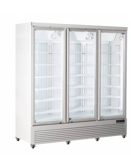 Armadio congelatore con tripla porta a vetro - capacità Lt 1450 - refrigerazione ventilata -18°/-22°C  - cm 188x76x204h