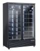 Armadio congelatore nero con doppia porta a vetro capacità 1.080 Lt - refrigerazione ventilata -18° -22°C  - cm 134x76x203h