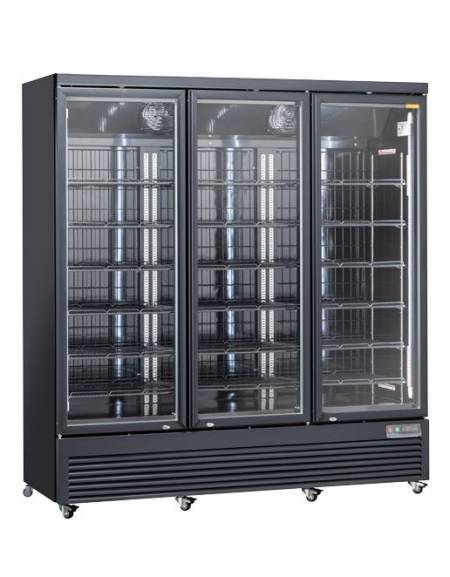 Congelatore porta a vetro e spot luminoso 270Lt - refrigerazione statica con ventola di assistenza - mm 595x640x1865h