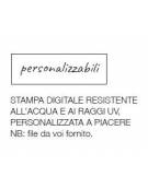 Carrello portavassoi con pannelli su 2 lati  in lamiera bianca e stampa personalizzabile - Portata 24 vassoi GN - 80x60x172 h