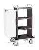 Carrello portabiancheria 4 piani - Rovere Tabacco - base cm 113 + pannelli laterali - 1 sacco biancheria - cm 139x52x134h
