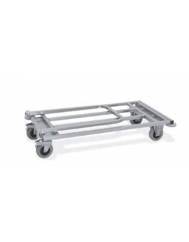 Carrello portacasse estensibile in acciaio inox - cm 110/159x60x88h