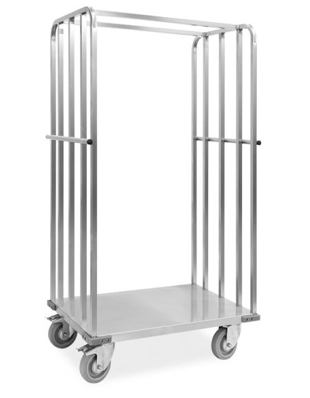 Carrello Roll container in acciaio inox - 2 sponde - portata 400 Kg - cm 94x65x173h