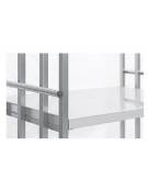 Carrello Roll container in acciaio inox - 2 sponde + ripiano intermedio - portata 400 Kg - cm 94x65x173h
