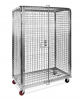 Carrello Roll container antifurto - 4 sponde (1 apribile) e cappello superiore - portata 600 Kg - cm 120x80x180h