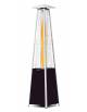 Fungo riscaldante a fiamma viva alimentato a gas modello piramide - Potenza irraggiata 1 1,2 kW - cm 42x42x222h