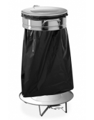 Carrello portasacco realizzato in acciaio inox AISI 304 - con apertura a pedale - Capacità 110 Lt - cm 55x45x85h