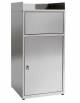 Pattumiera svuotavassoi 80 Lt in lamiera di zinco colore grigio - sportello basculante e ripiano superiore - cm 60x60x120h
