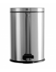 Pattumiera con pedale in acciaio inox brillante - capacità Lt. 20 - cm ø 30x44h