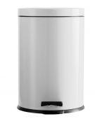 Pattumiera con pedale in acciaio colore bianco - Capacità Lt 20 - cm ø 29x45h