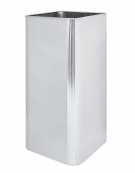 Portaombrelli quadrato realizzato in acciaio inox satinato - cm 24x24x49h