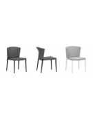 SEDIA con struttura in alluminio verniciato, rivestimento in textilene - cm 44x44x76h