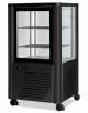 Vetrina gelateria verticale bassa statica -10° -20°C per semifreddi Litri 230 - ILLUMINAZIONE A LED -COLORE NERO - cm 70x70x128h