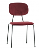 Sedia per interni con struttura in metallo verniciato, rivestimento in velluto - colore a scelta - cm 45x43x85h