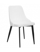Sedia per interni con struttura in metallo verniciato, rivestimento in ecopelle - cm 45x45x82h