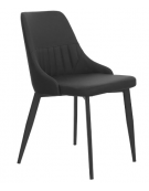 Sedia per interni con struttura in metallo verniciato, rivestimento in ecopelle - cm 45x45x82h