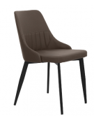 Sedia per interni struttura in metallo verniciato, rivestimento in ecopelle colori a scelta - cm 45x45x82h