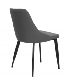 Sedia per interni con struttura in metallo verniciato, rivestimento in ecopelle - cm 45x45x82h