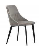 Sedia per interni con struttura in metallo verniciato, rivestimento in velluto - cm 43x46x81h