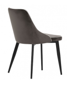 Sedia per interni con struttura in metallo verniciato, rivestimento in velluto - cm 43x46x81h