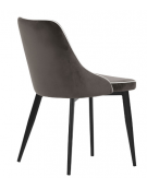 Sedia per interni con struttura in metallo verniciato, rivestimento in velluto colore a scelta - cm 43x46x81h