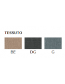 Poltroncina per interni con struttura in metallo verniciato, rivestimento in tessuto colore a scelta - cm 42x46x89h