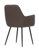 Poltroncina per interni con struttura metallo verniciato, rivestimento ecopelle colore a scelta- cm 42x46x89h