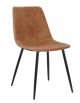 Sedia per interni con struttura in metallo verniciato, rivestimento in  ecopelle colore a scelta - cm 43x40x83h
