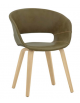 Poltroncina per interni struttura legno multistrato, rivestimento ecopelle colore a scelta - cm 46x42x77h