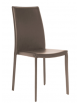 Sedia per interni, struttura in metallo, rivestimento in ecopelle colori a scelta - cm 45x45x96h
