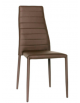Sedia per interni, struttura in metallo, rivestimento in ecopelle colori a scelta - cm 43x40x96h