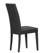 Sedia per interni, struttura in legno verniciato, rivestimento in ecopelle - cm 44x38x100h