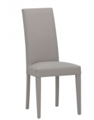 Sedia per interni, struttura in legno verniciato, rivestimento in ecopelle - cm 44x38x100h