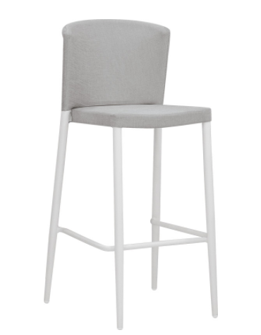Sgabello con struttura in alluminio verniciato, rivestimento in textilene - cm 41x40x109h