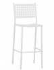 Sgabello con schienale in metallo verniciato - colore a scelta - cm 39x39x110h