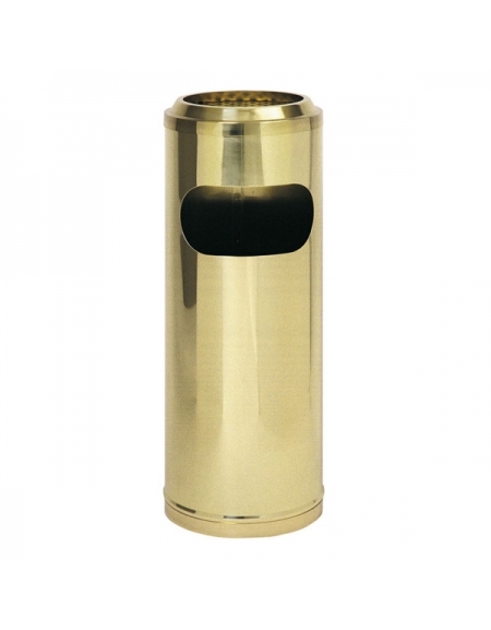 Gettacarte con posacenere, coperchio a rete - finitura in ottone - Ø cm 25x69h