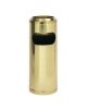 Gettacarta/posacenere con rete, finitura ottone - Ø cm 25x69 h