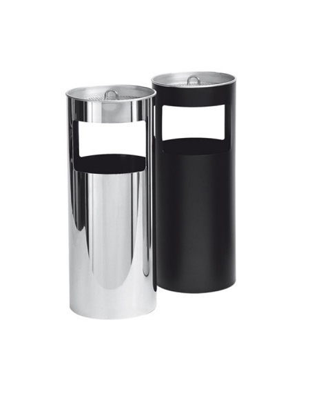 Gettacarta/posacenere in acciaio inox - Ø cm 25x62 h